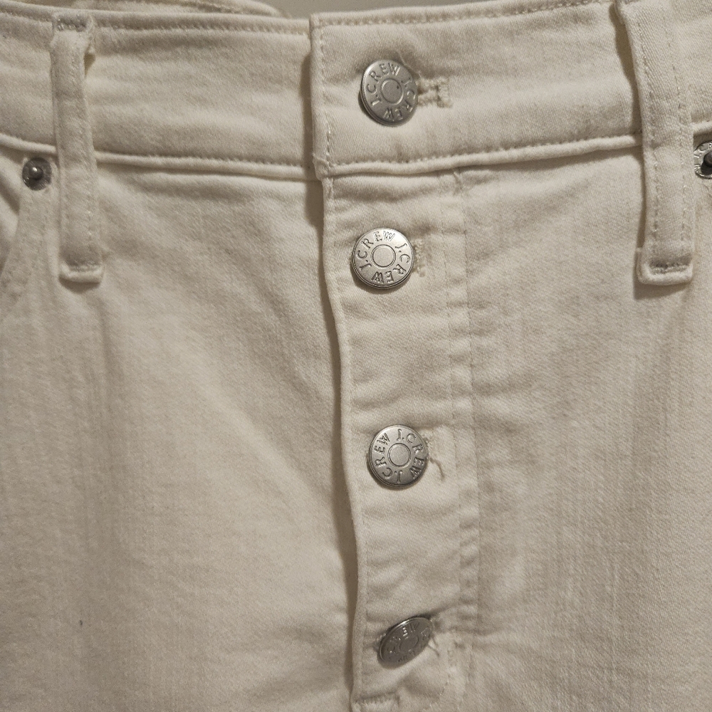 J. Crew High-Rise Vintage Straight Cream Jeans